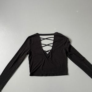 Black crop top